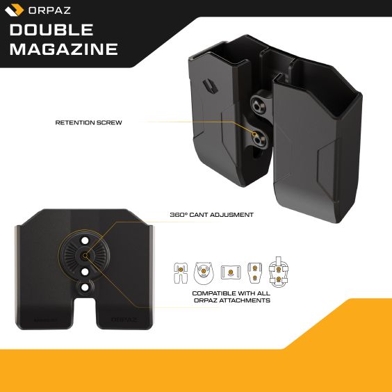 Orpaz Douple Magazine Pouches, Paddle