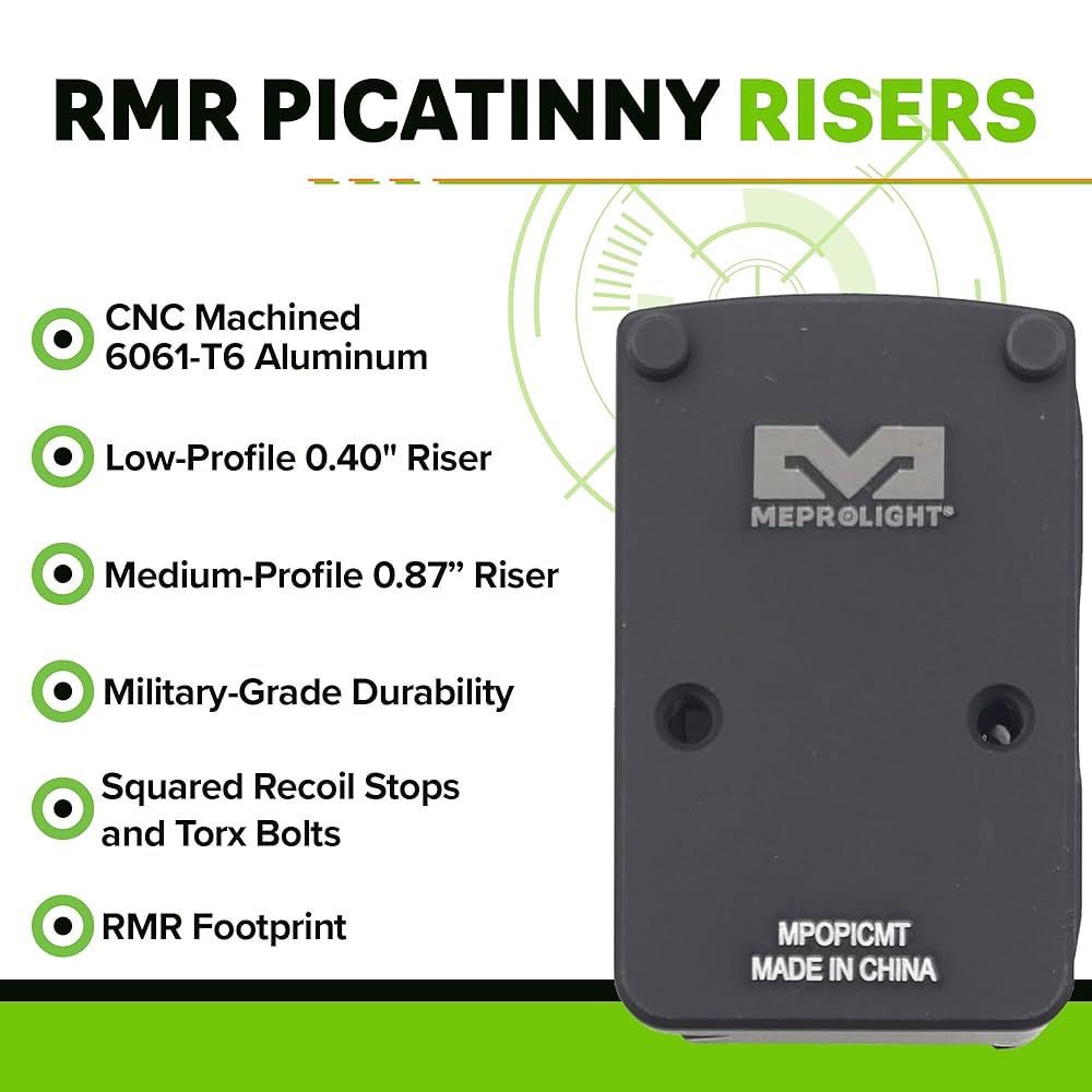 Mepro RMR Picatinny Risers