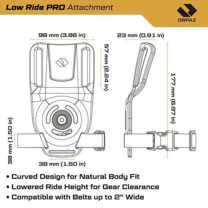 Orpaz LOW RIDE PRO adapter for belt  UUTUUS!!