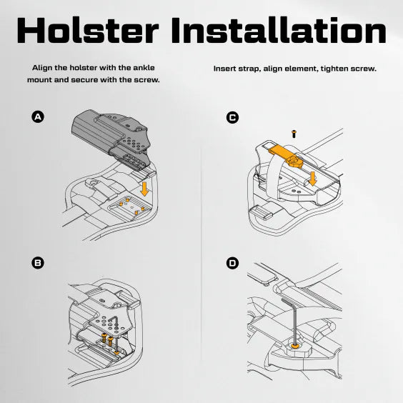 Orpaz nilkkakiinnike + EVO - Active Retention IWB GLOCK Holster UUTUUS!!