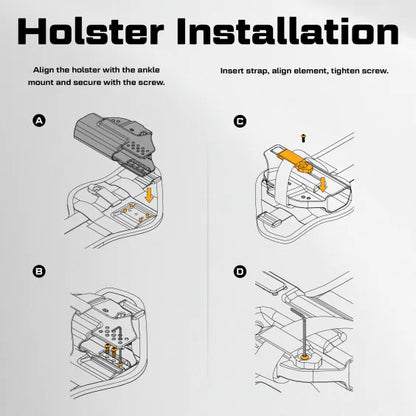 Orpaz nilkkakiinnike + EVO - Active Retention IWB GLOCK Holster UUTUUS!!