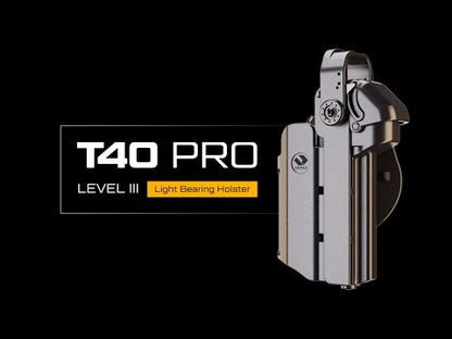Orpaz T-series - T40 Pro-Light Bearing Holster, Level III, Medium, Paddle